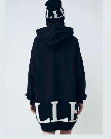 Gaelle Paris Abito felpa Donna GBDP18999 over cappuccio con inserto in maglia