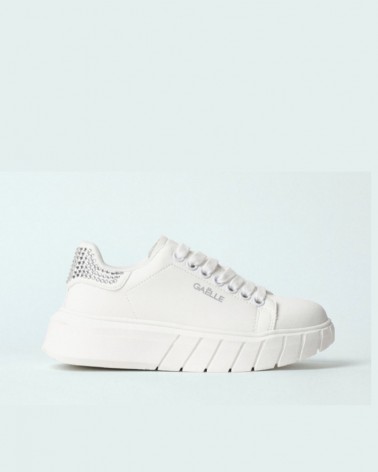 Gaelle Paris Sneakers New Addict Donna GBCDP3094 in ecopelle con strass