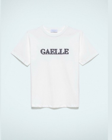 Gaelle Paris T-shirt Donna GBDP18997 in jersey mezza manica con logo ricamato