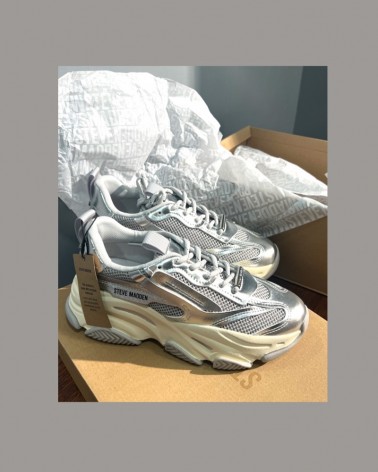 Steve Madden Sneaker Donna POSSESSION-E Silver Metallic