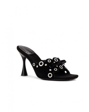 Jeffrey Campbell Sandalo Donna ODUM Black Suede Silver