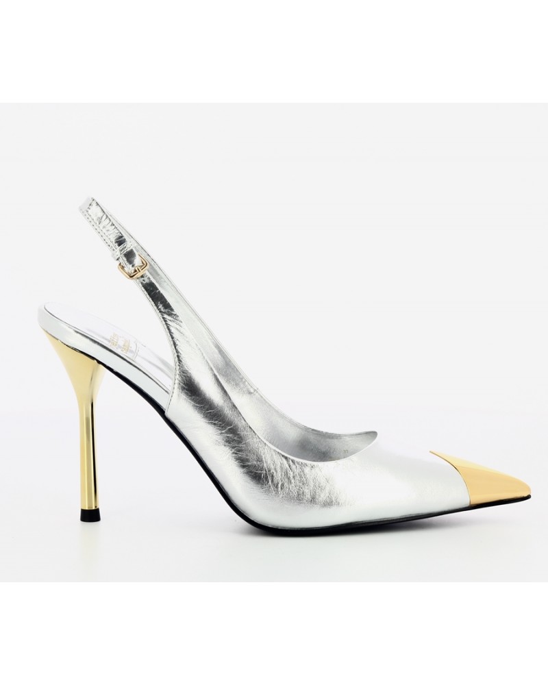 Jeffrey Campbell Décolleté Donna RIDDLER-MF Silver Metallic Gold