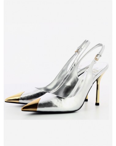 Jeffrey Campbell Décolleté Donna RIDDLER-MF Silver Metallic Gold