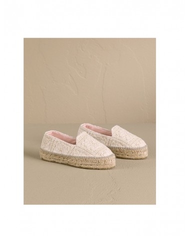 Manebi G 0.3 D0 yucatan double soles espadrilles cotton crochet natural