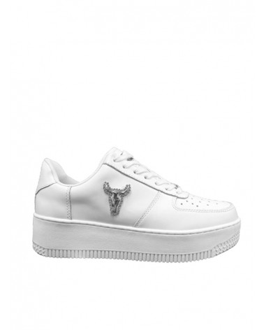 Windsor Smith Sneaker Donna RISK White/Silver Brave/Jewelled White