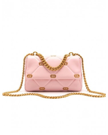 La Carrie Bag Stitch&Spun Logos med. Handbag Leather Pink