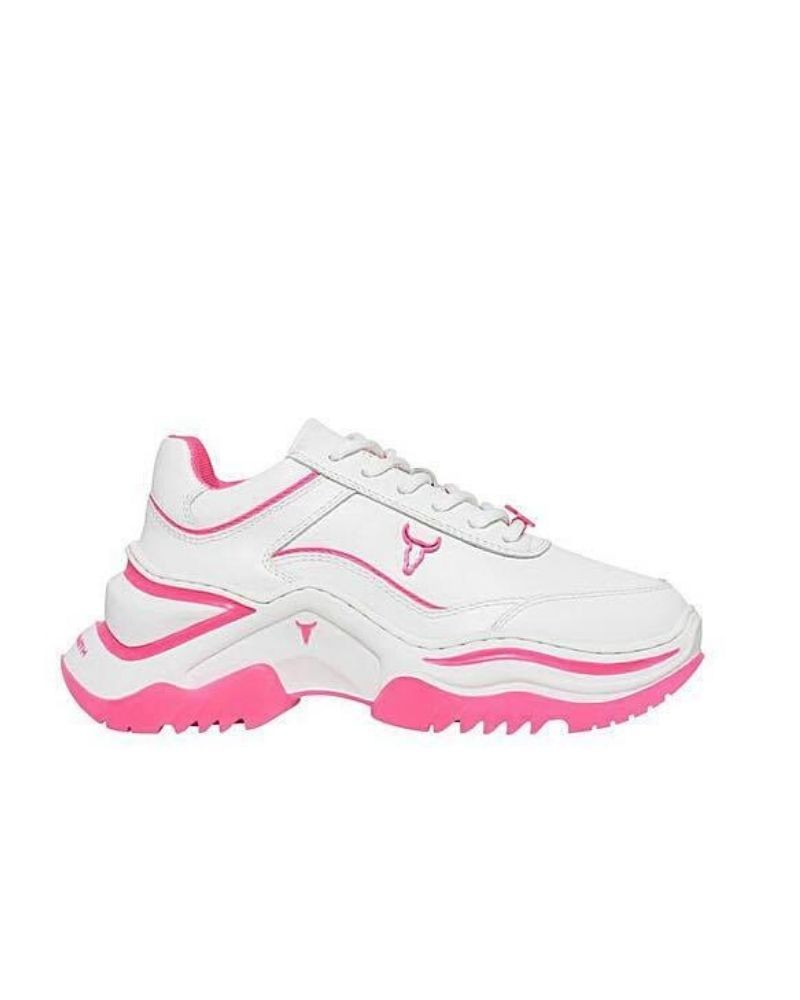 Windsor Smith Chaos Scarpe Sneaker Donna White/Neon Pink