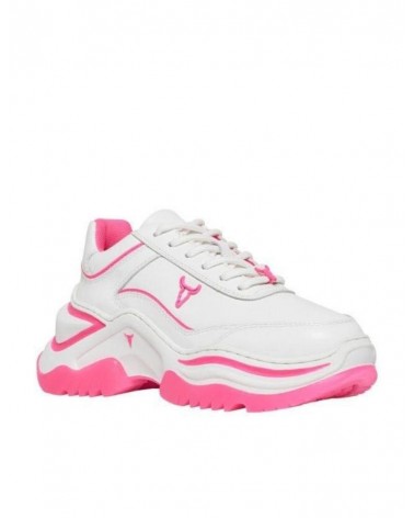 Windsor Smith Chaos Scarpe Sneaker Donna White/Neon Pink