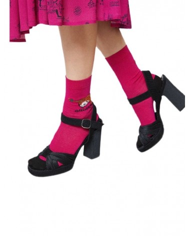 Ottod'Ame SCKDY4056 Calzini Donna Fuxia