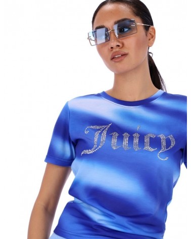 Juicy Couture T-shirt Aop Kelsie Blue Sea