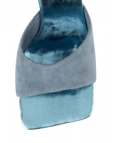 Jeffrey Campbell Utopic Sandali Donna Suede Metallic Baby Blue