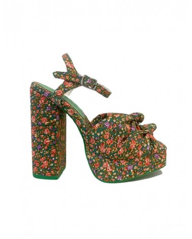 Jeffrey Campbell 40JC113 Sandali Donna Fabric Green Pink