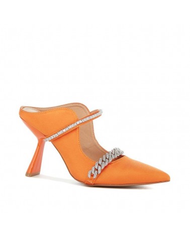 Twenty Fourhaitch Mule K. Minogue con doppio accessorio gioiello applicato Arancio