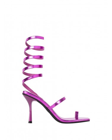 Jeffrey Campbell Sandalo Luzia Fuchsia Metallic PU