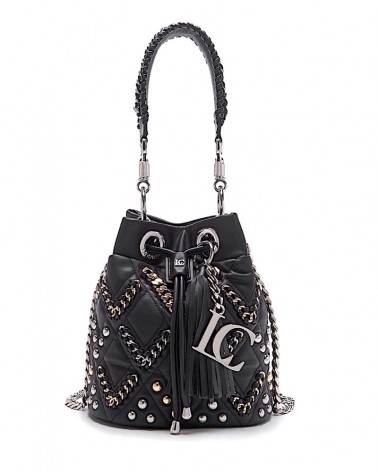 La Carrie Bag Fringes Star Bucket Synthetic Black