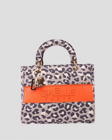 Gaelle Paris Mini Shopper GBADP3865 tribale in stampa e banda logata Arancio