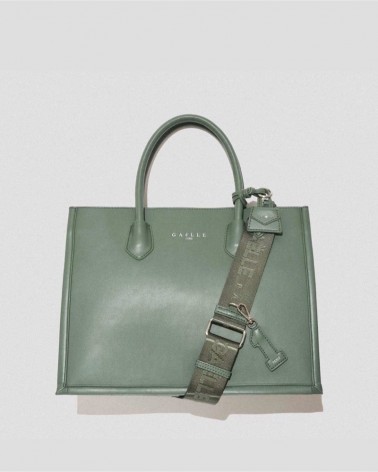 Gaelle Paris Regular Shopper GBADP3621 in ecopelle con logo Verde