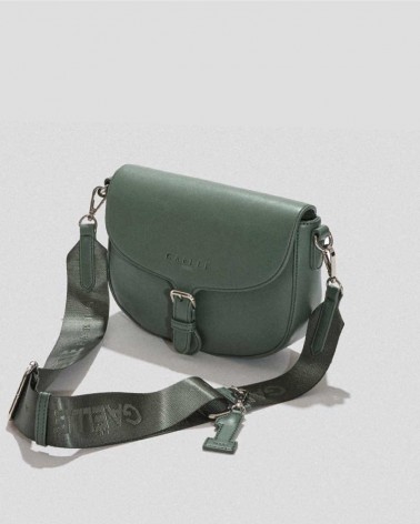 Gaelle Paris Regular Shoulder Strap GBADP3613 in ecopelle con tracolla e logo Verde