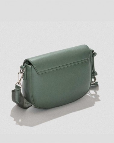 Gaelle Paris Regular Shoulder Strap GBADP3613 in ecopelle con tracolla e logo Verde