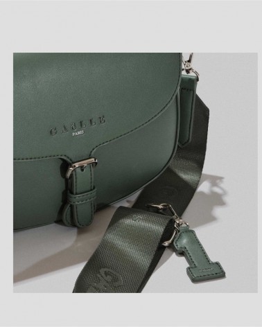 Gaelle Paris Regular Shoulder Strap GBADP3613 in ecopelle con tracolla e logo Verde