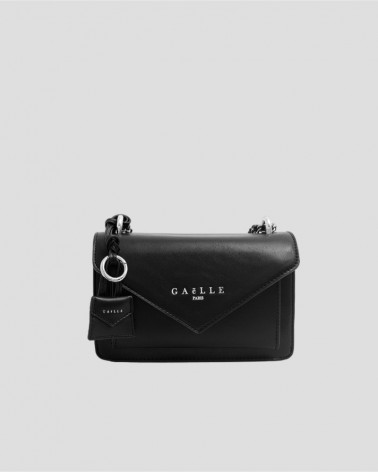 Gaelle Paris Mini Shoulder Strap GBADP3604 in ecopelle con logo Nero