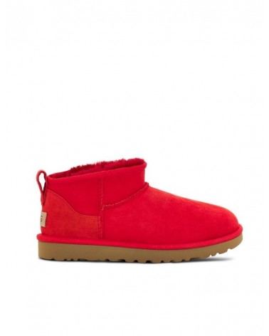 UGG Australia Stivali Donna Classic Ultra Mini Ribbon Red