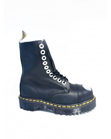 Dr. Martens 8761 BXB Toe Cap Anfibio Donna in Pelle Unisex Black Luxor