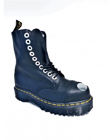 Dr. Martens 8761 BXB Toe Cap Anfibio Donna in Pelle Unisex Black Luxor