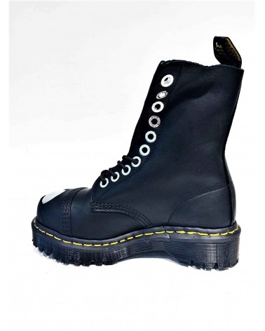 Dr. Martens 8761 BXB Toe Cap Anfibio Donna in Pelle Unisex Black Luxor