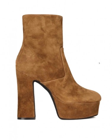 Jeffrey Campbell Stivaletto Donna Brat-Z Suede Tan