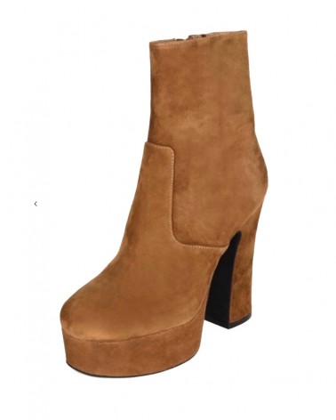 Jeffrey Campbell Stivaletto Donna Brat-Z Suede Tan