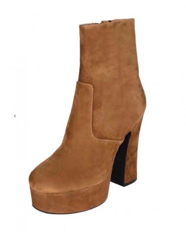 Jeffrey Campbell Stivaletto Donna Brat-Z Suede Tan