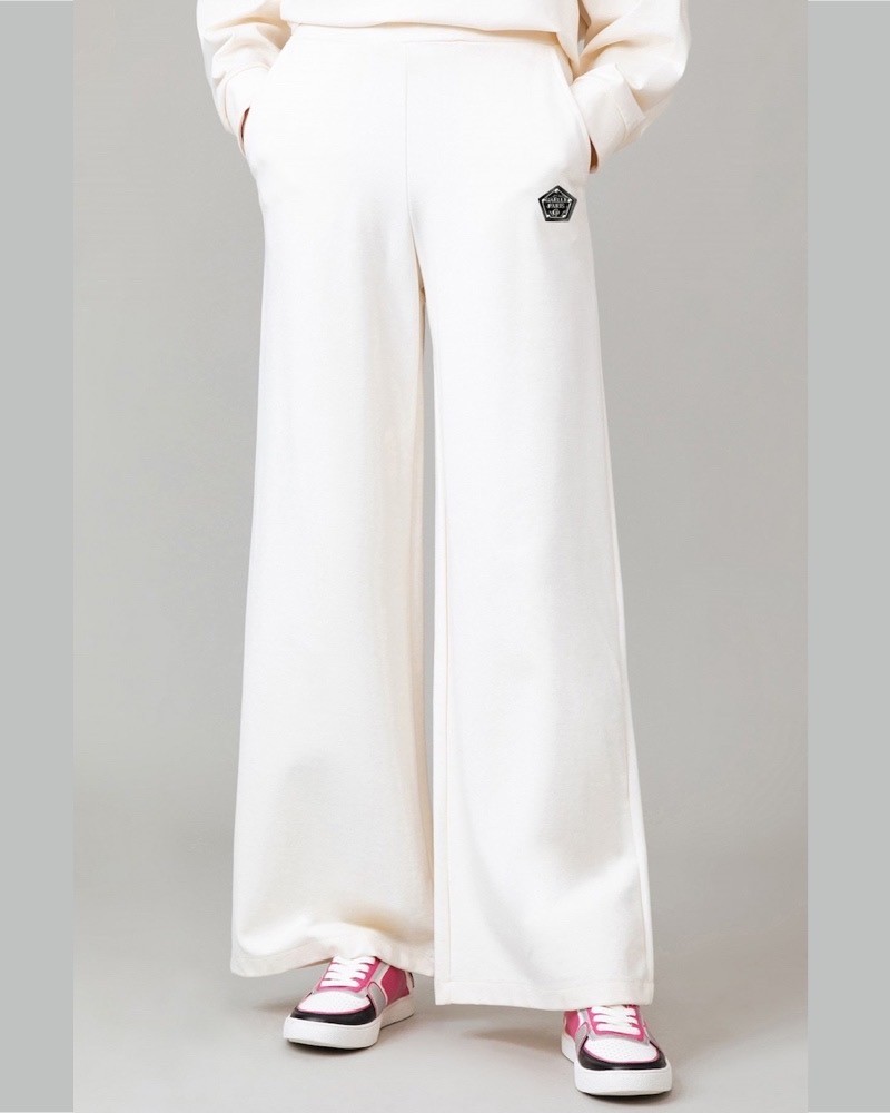 Gaelle Paris Pantalone vita alta Donna GBDP14007 in punto Milano con placchetta Off White
