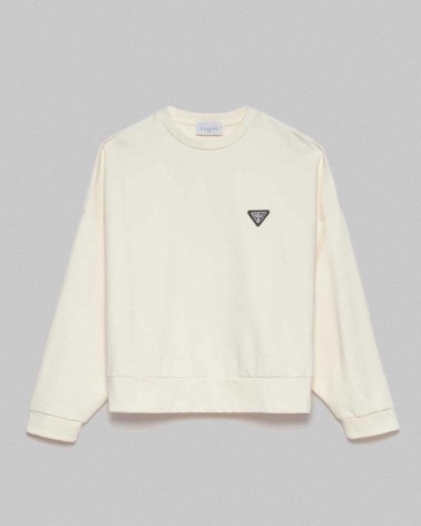 Gaelle Paris Felpa over Donna GBDP14006 in punto Milano con placchetta Off White