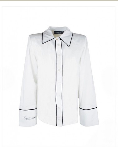 Giulia N Couture Camicia con ricamo GI2251 Off-white
