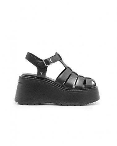 Windsor Smith Sandalo Donna Crush Black Leather
