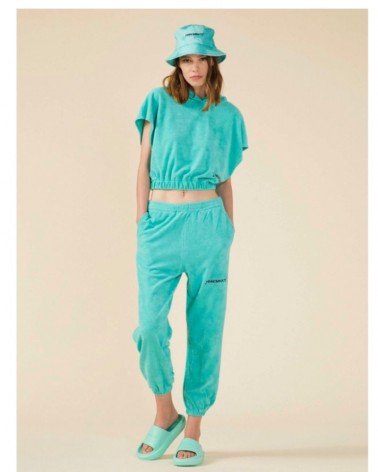 Hinnominate Pantalone in spugna con ricamo Donna HNW768 Verde menta