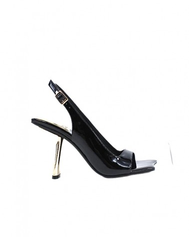 Jeffrey Campbell Sandalo Donna SURREALIST Black Patent Gold
