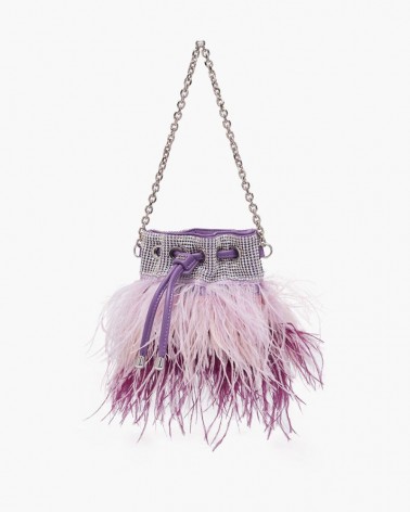 La Carrie Bag 131M-SS-922-SYN Night Mini Plumes Bucket Synthetic Lilla