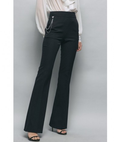 Gaelle Paris Pantalone Donna GBDM17425 in cady con spilla logata Nero