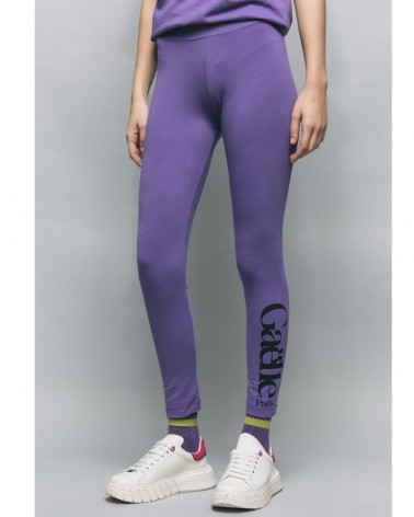 Gaelle Paris Leggings in bielastico Donna GBDP16707 con stampa logo Ametista