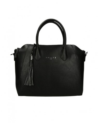 Gaelle Paris Maxi Duffle Donna GBADP4066 in ecopelle con logo e nappina Nero