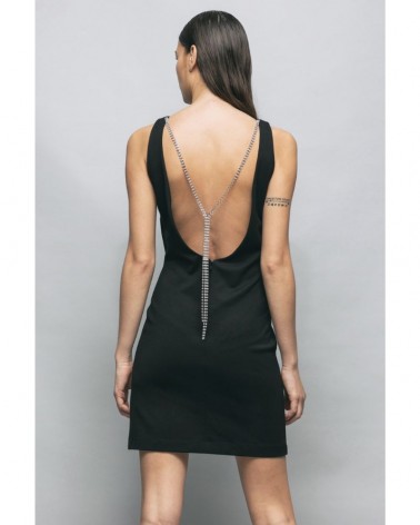 Gaelle Paris Abito Donna GBDM17438 in punto Milano con applicazione gioiello Nero
