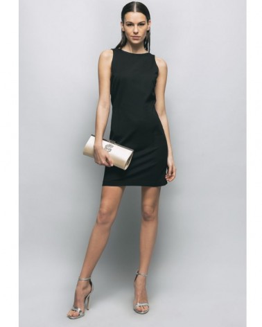 Gaelle Paris Abito Donna GBDM17438 in punto Milano con applicazione gioiello Nero