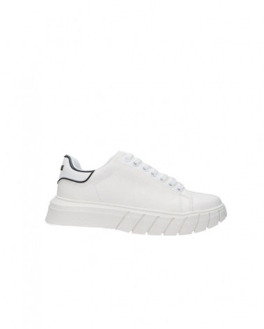 Gaelle Paris Sneakers Addict Uomo GBCUP708 in ecopelle con tallone in gomma Bianco