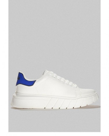 Gaelle Paris Sneakers Addict Uomo GBCUP708 in ecopelle con tallone in gomma Blu cobalto