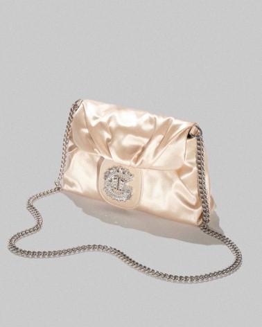 Gaelle Paris Mini Pochette Donna GBADM4502 con monogramma crystal Champagne