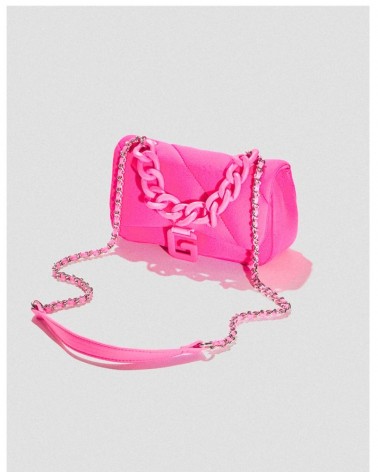 Gaelle Paris Shoulder strap matelasse Donna GBADP4160 in neoprene con ciondolo Fucsia fluo